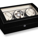 Premium watch winder storage case with black high glossy finish