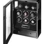 watch winder with remote control and black high gloss case