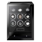 Watch winder front side with remote control and high glossy lacquer