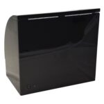 12 o'clock return watch winder rear view with high gloss lacquered MDF exterior