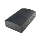 Arc watch case showing curved carbon fibre exterior design