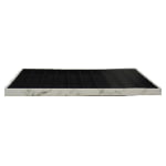 White marble pattern watch strap organizer with black velvet interior