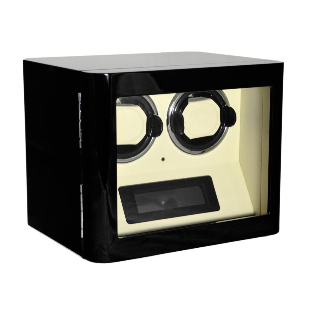 Luxury watch winder case angle side with remote control