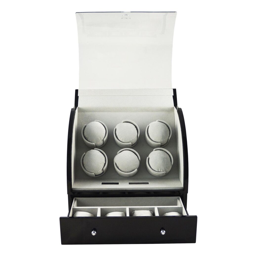 12 o'clock return watch winder front with LCD display screen