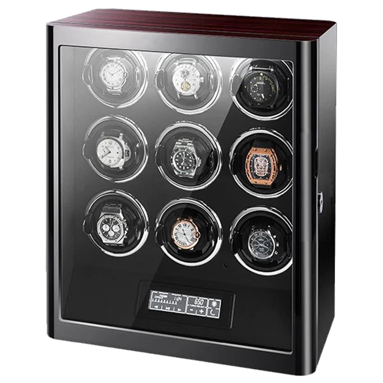 Ebony Nine Watch Winder with Touchscreen & Remote Control
