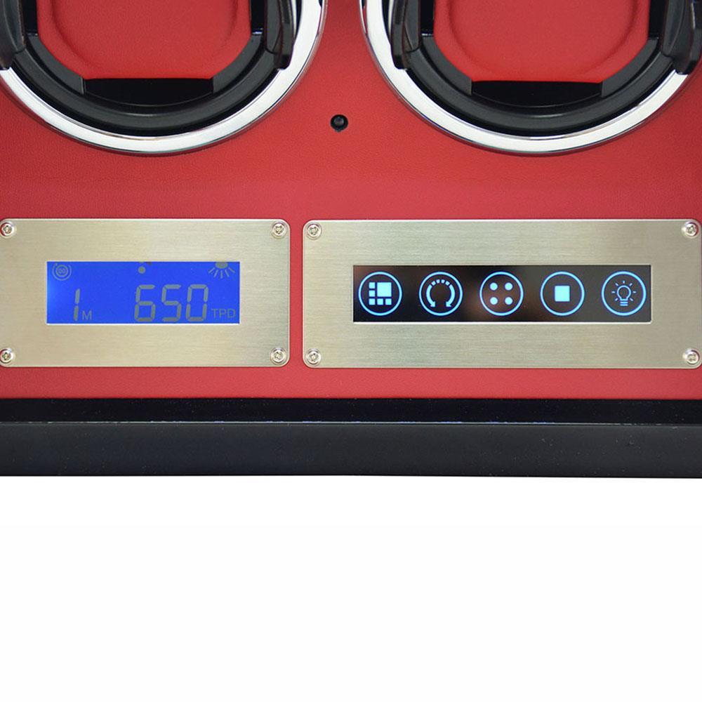 wholesale double watch winder case with touch screen
