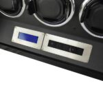 9 watch winder with touchscreen control panel and black interior winding positions