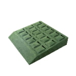 Green velvet watch tray showing raised compartment layout