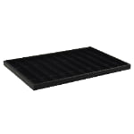 Black watch straps display tray with multiple compartments
