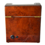 Watch winder display box back view with durable hardware