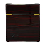 Custom watch winder interior detail with gold hardware