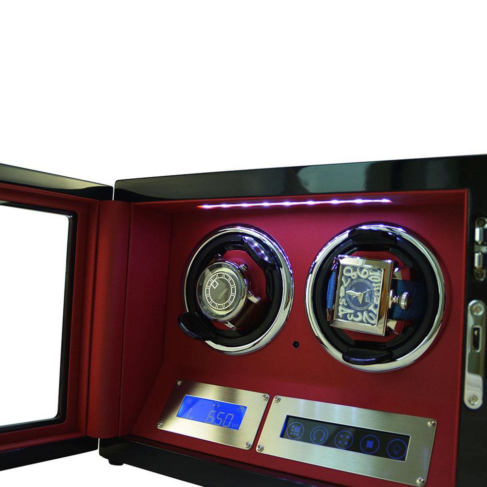 wholesale double watch winder case with LED light