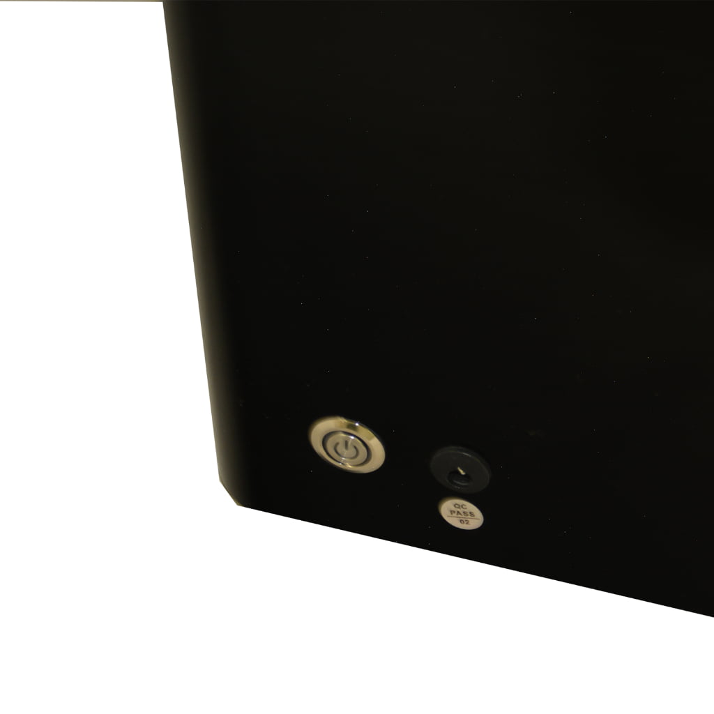 Watch winder rear control panel with power switch and connection ports