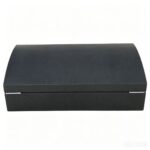 Carbon fibre watch case with rear hinge detail and smooth exterior finish