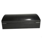 Carbon fibre watch display case with rear hinge detail