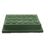 Green velvet watch display tray side structure view