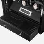 Touch screen watch winder drawer details with LCD display screen