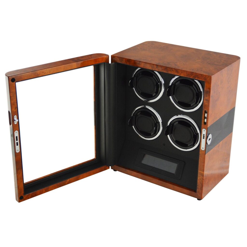 Quad Watch Winder angle size with high glossy lacquer