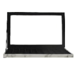 Open 10 watch display case with black velvet interior and acrylic window