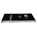 White marble watch strap case displaying multiple watch straps
