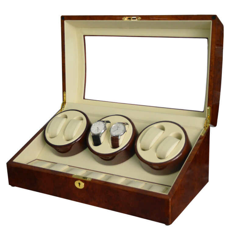 Japanese Mabuchi 6 Slot Automatic Watch Winder Storage Box