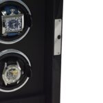 Black 6 watch winder interior with close-up view of the door sensor beside the winding positions