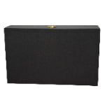 Back view of black PU leather watch display storage box