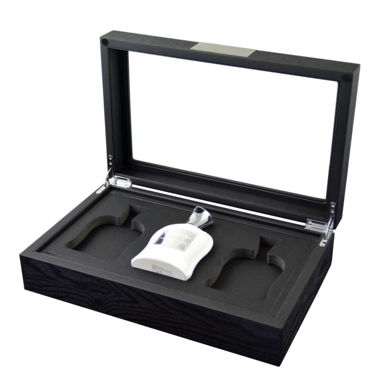 Black Wood Veneer Perfume Display Storage Box