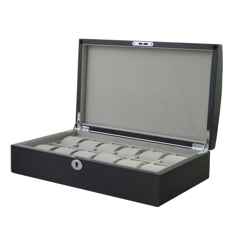 Arc Carbon Fiber Watch Case with High Gloss Finish