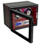 wholesale double watch winder case with tempered glass