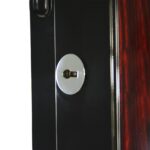 9 watch winder standard hardware lock detail on high-gloss cabinet door