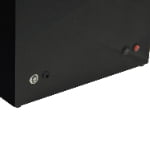 Black 6 watch winder rear panel with power input and control switches