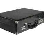 Black 48 watch collection case with handle and combination locks
