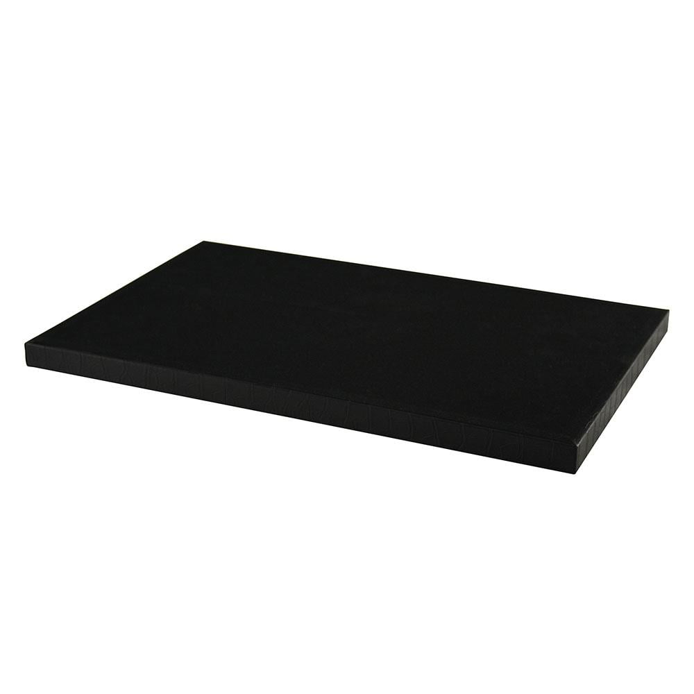 Black crocodile PU leather watch tray back view