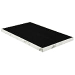 White marble watch strap storage tray with black interior surface
