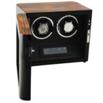 2 watch winder storage case with display screen and PU leather interior