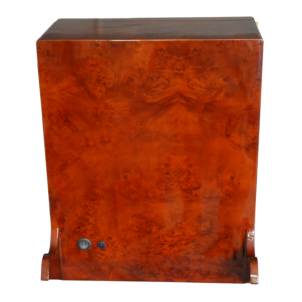 High gloss OEM watch winder back side with tempered glass display window