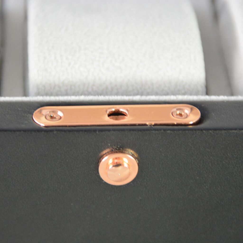 Luxury 10 slot watch display box with organized watch cushions