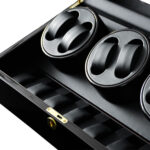 OEM watch storage winder with PU leather interior and watch holders