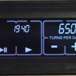 Luxury watch winder case LCD display screen detail with PU leather interior