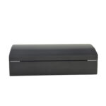 Watch box with standard hardware lock and carbon fiber surface