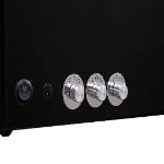 Watch winder control panel with knob rotation settings and power switch