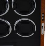 Sextuple Watch Winder watch holders details with key lock
