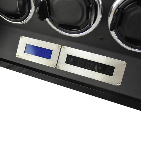 9 watch winder touchscreen display and touch control panel below winding compartments