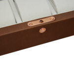 Brown PU leather watch box with clean rectangular storage design