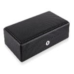 Carbon fiber watch case close detail showing textured exterior finish