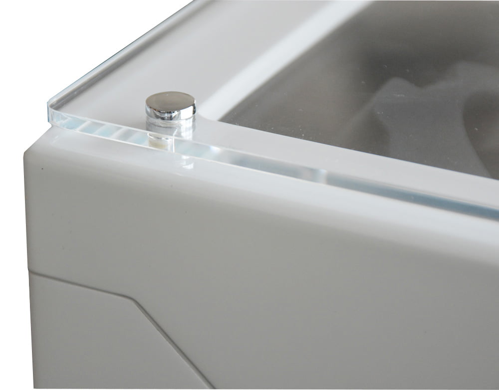 White automatic watch winder with transparent acrylic window
