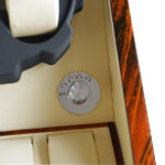 Wood grain watch winder display box control knob for winding adjustment