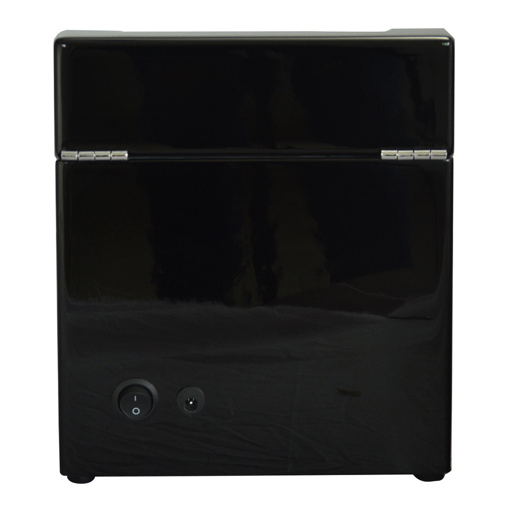 Black watch winder back side with 2 winding positions and 3 storage compartments