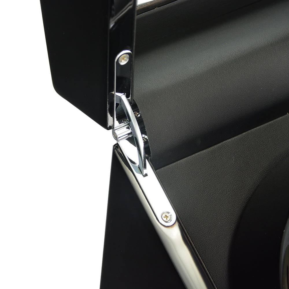 Black watch winder hinge detail with power supply compartment